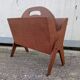 Vintage magazine rack with compass feet