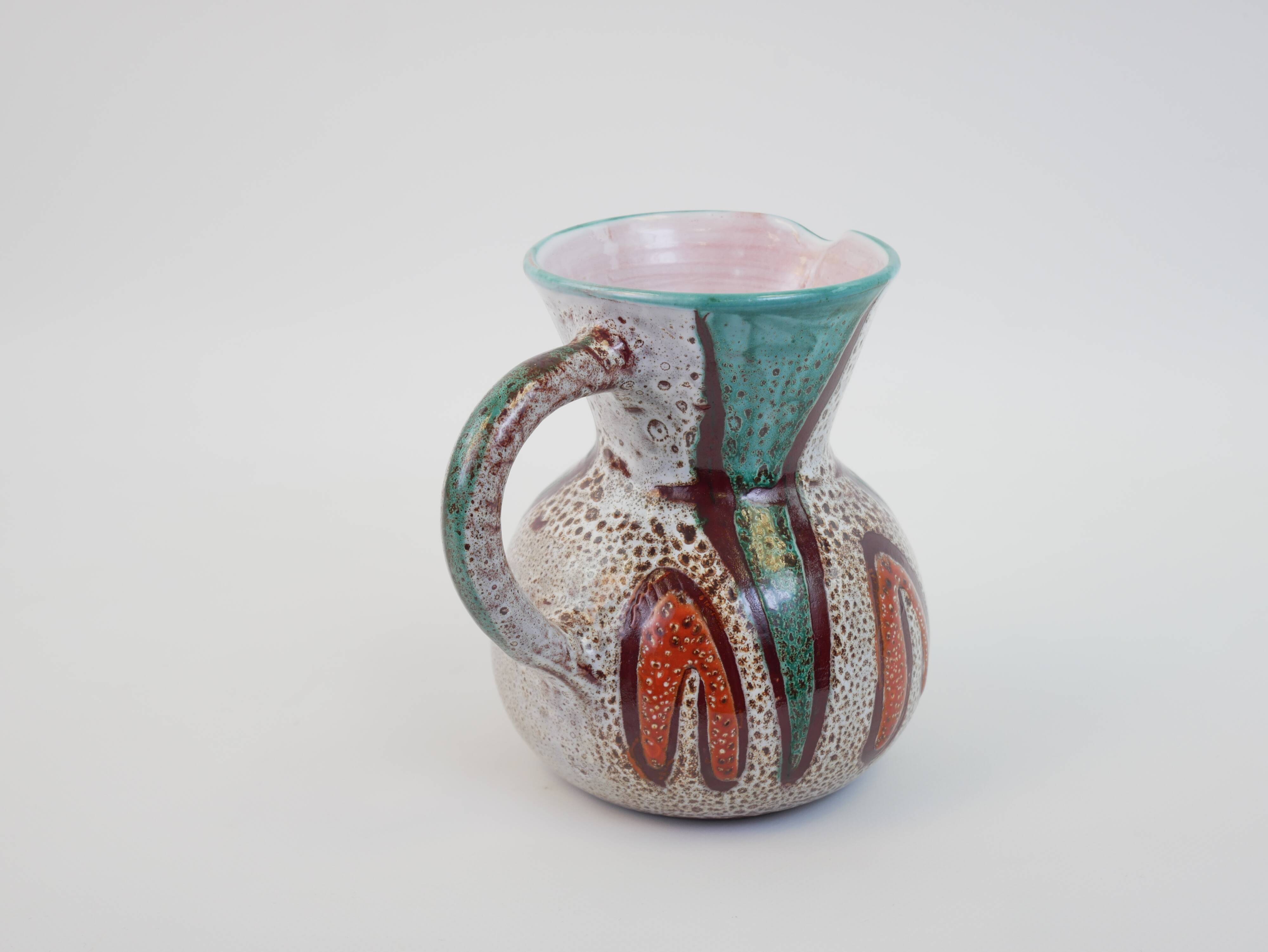 Vallauris ceramic pitcher by Daniel Etienne
