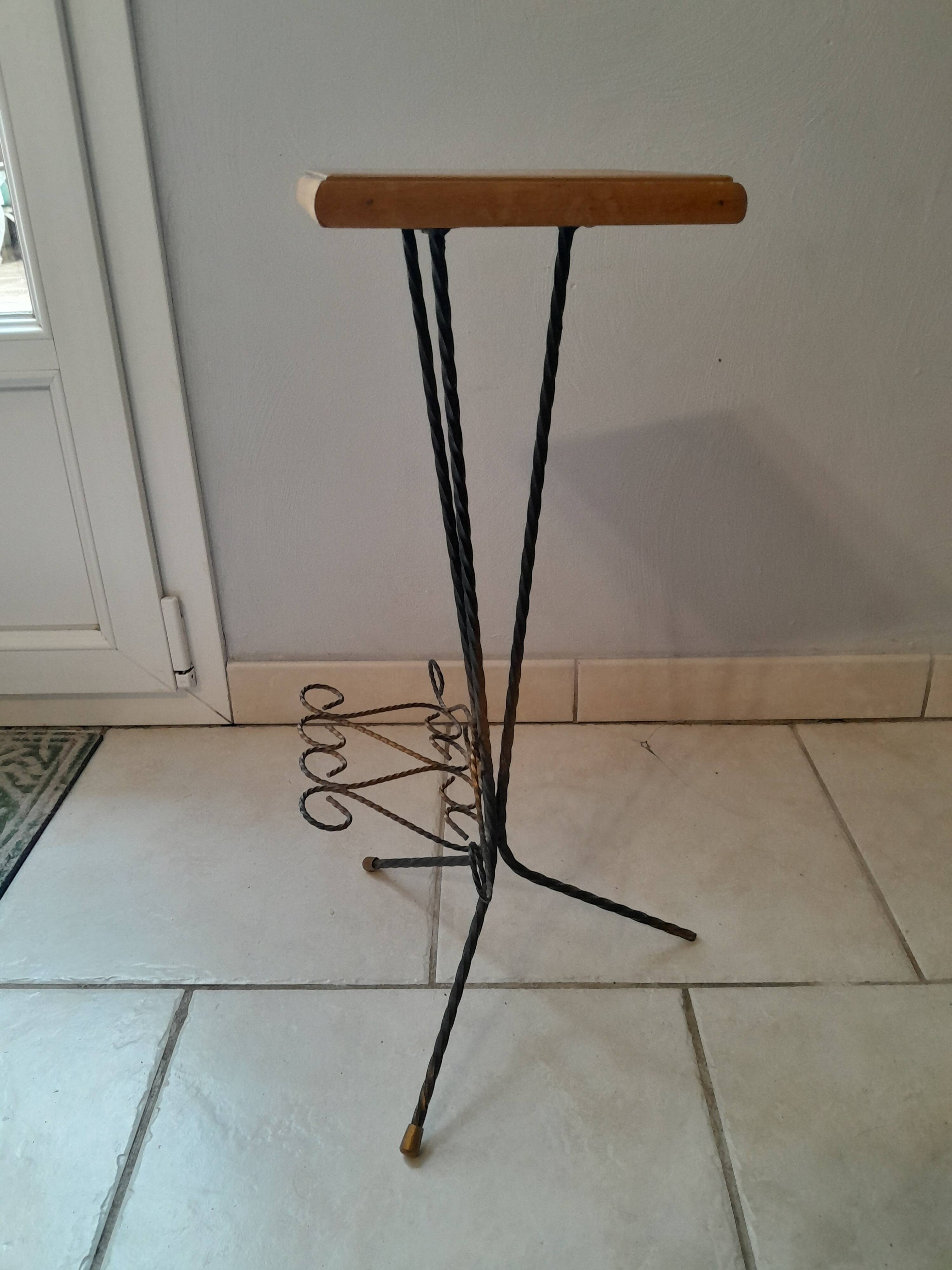 Vintage magazine holder pedestal