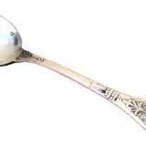 Antique dessert spoon by Orfèvre Cailar Bayard, Empire model.