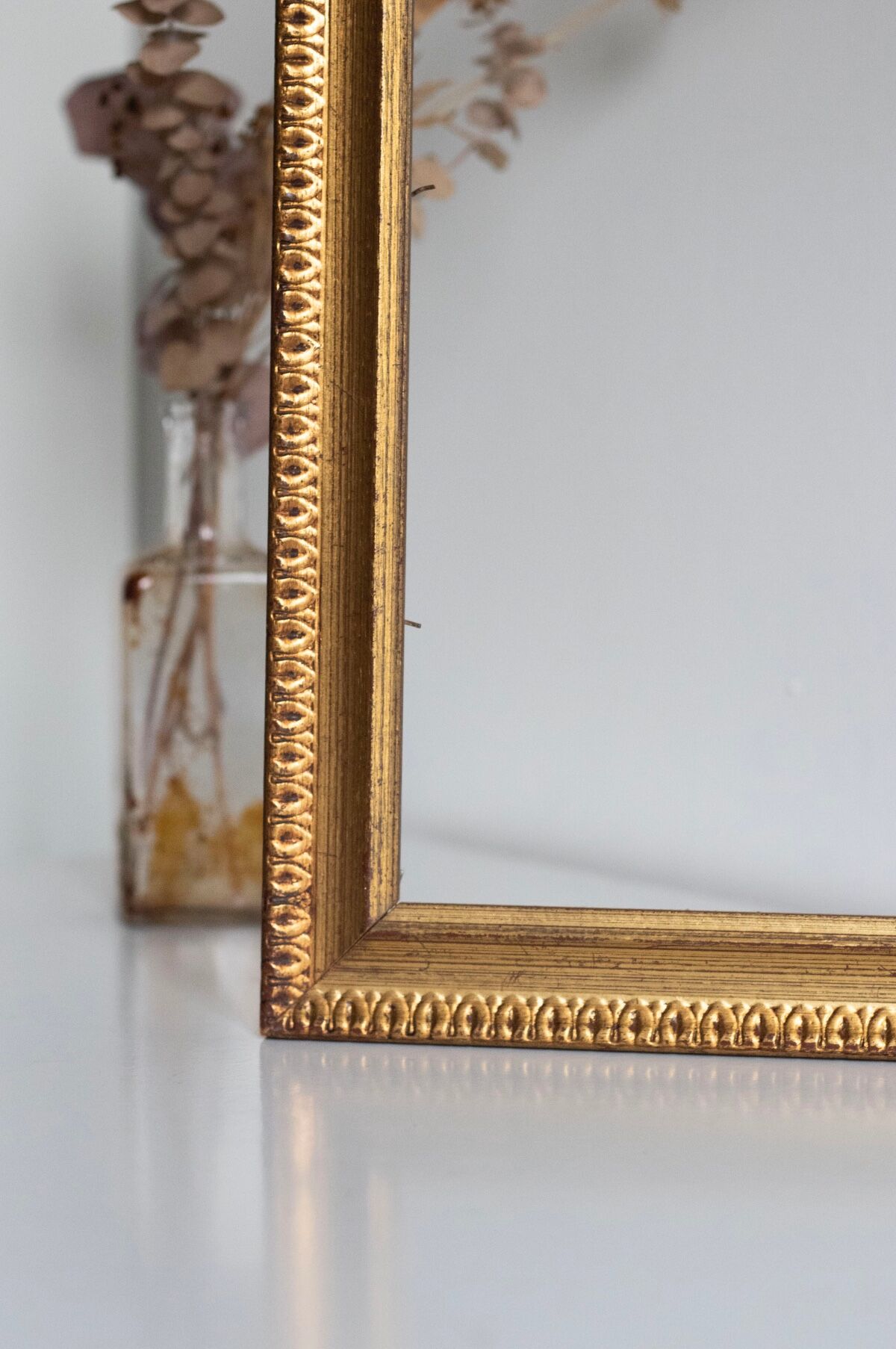 Old gilded wooden frame