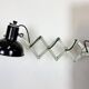 Industrial Black Enamel Scissor Wall Lamp, 1950s