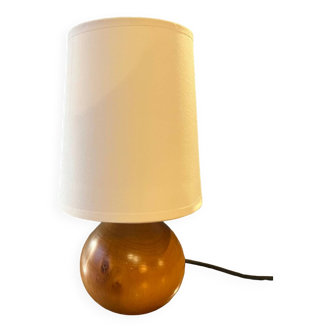 Solid wood ball lamp