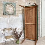 Vintage farm table with spindle legs.