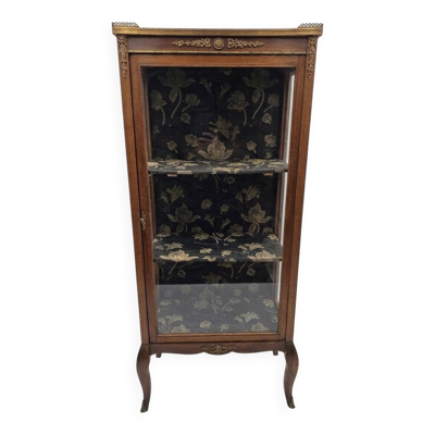 Vitrine ancienne style transition Louis XV-Louis XVI en Acajou