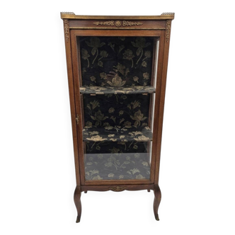 Vitrine ancienne style transition Louis XV-Louis XVI en Acajou
