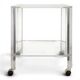Rolling dessert trolley in plexiglass David Lange