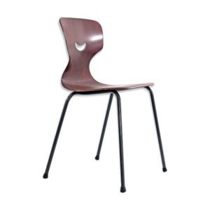 Chaise empilable en bois contreplaqué