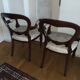 Pair of colonial mahogany armchairs