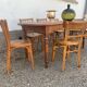 Old bistro table in solid wood - Dimensions 200 x 86 cm