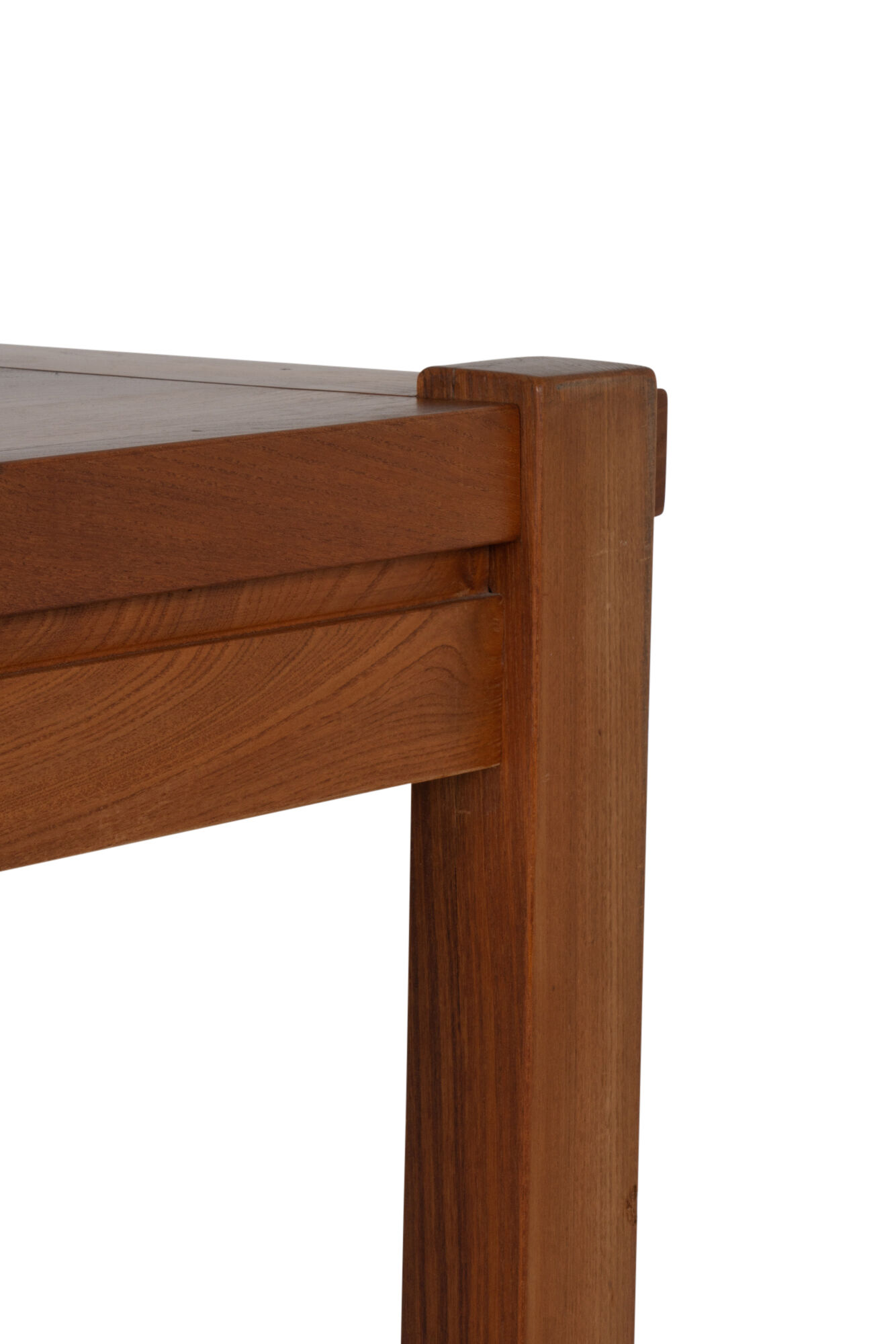 Blond solid elm table, seltz house, 1960s