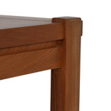 Blond solid elm table, seltz house, 1960s