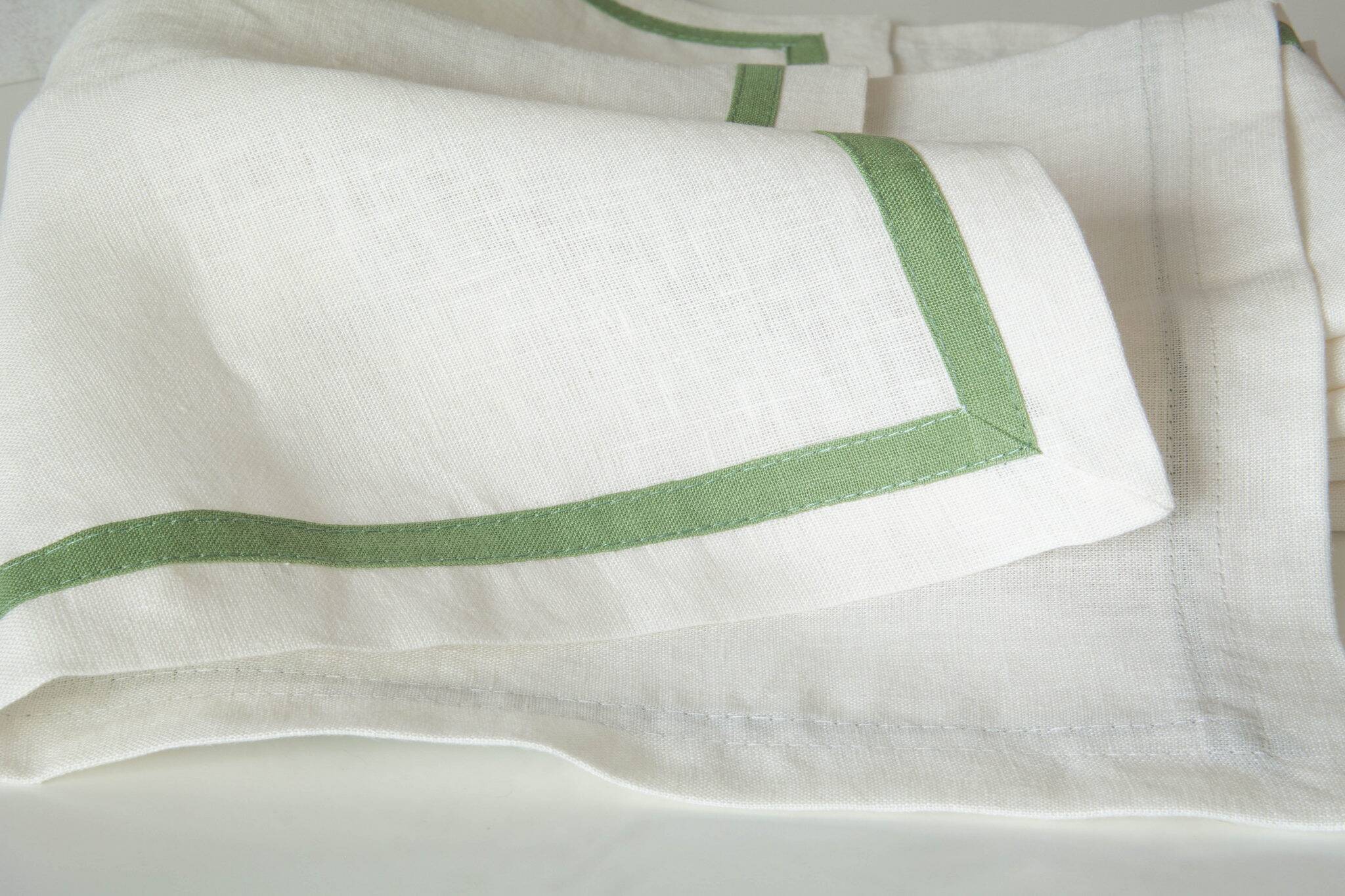 100% linen napkins with edging 20"x20" (50x50cm) - Set 6 Napkins