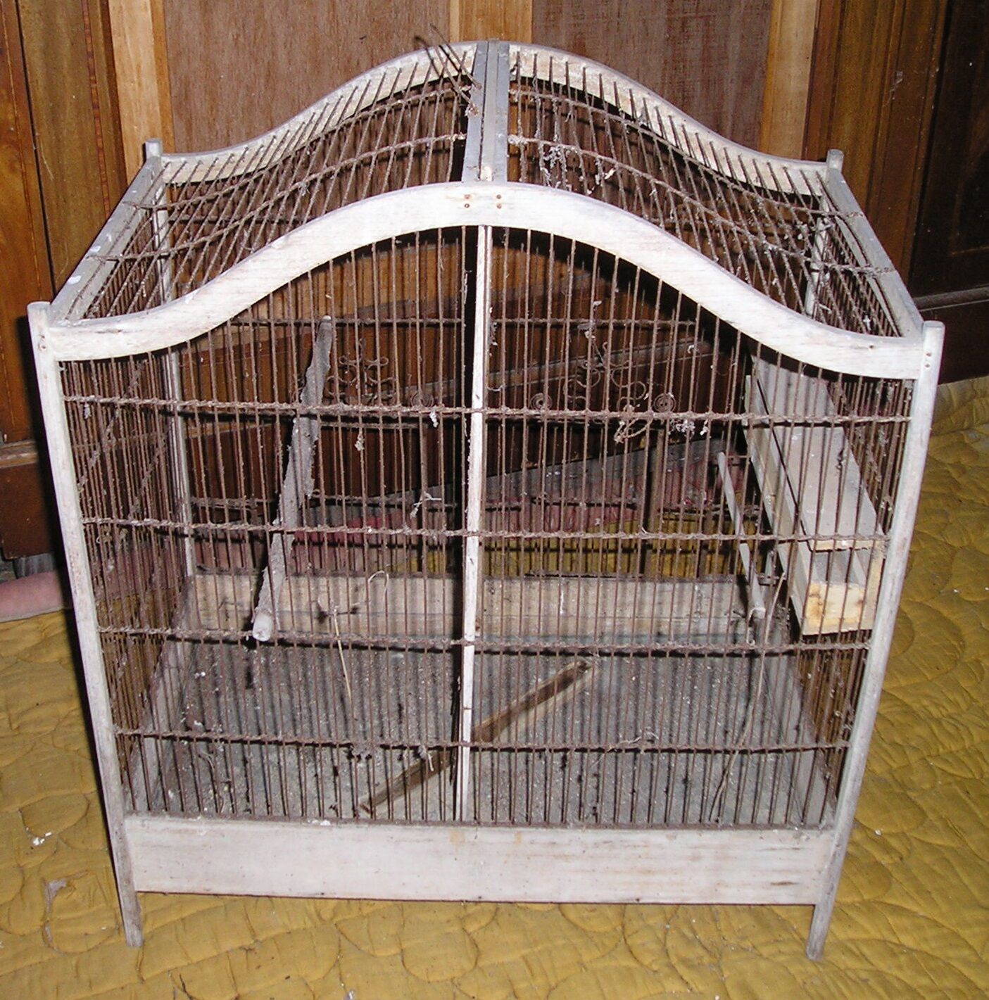 Old wooden bird cage