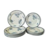 12 assiettes terre de fer Sarreguemines