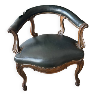 Restoration walnut office chair