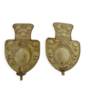 Grandes appliques suédoises en laiton de style baroque du milieu du siècle