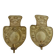 Large Baroque Style Mid-Century Brass Swedish Sconces