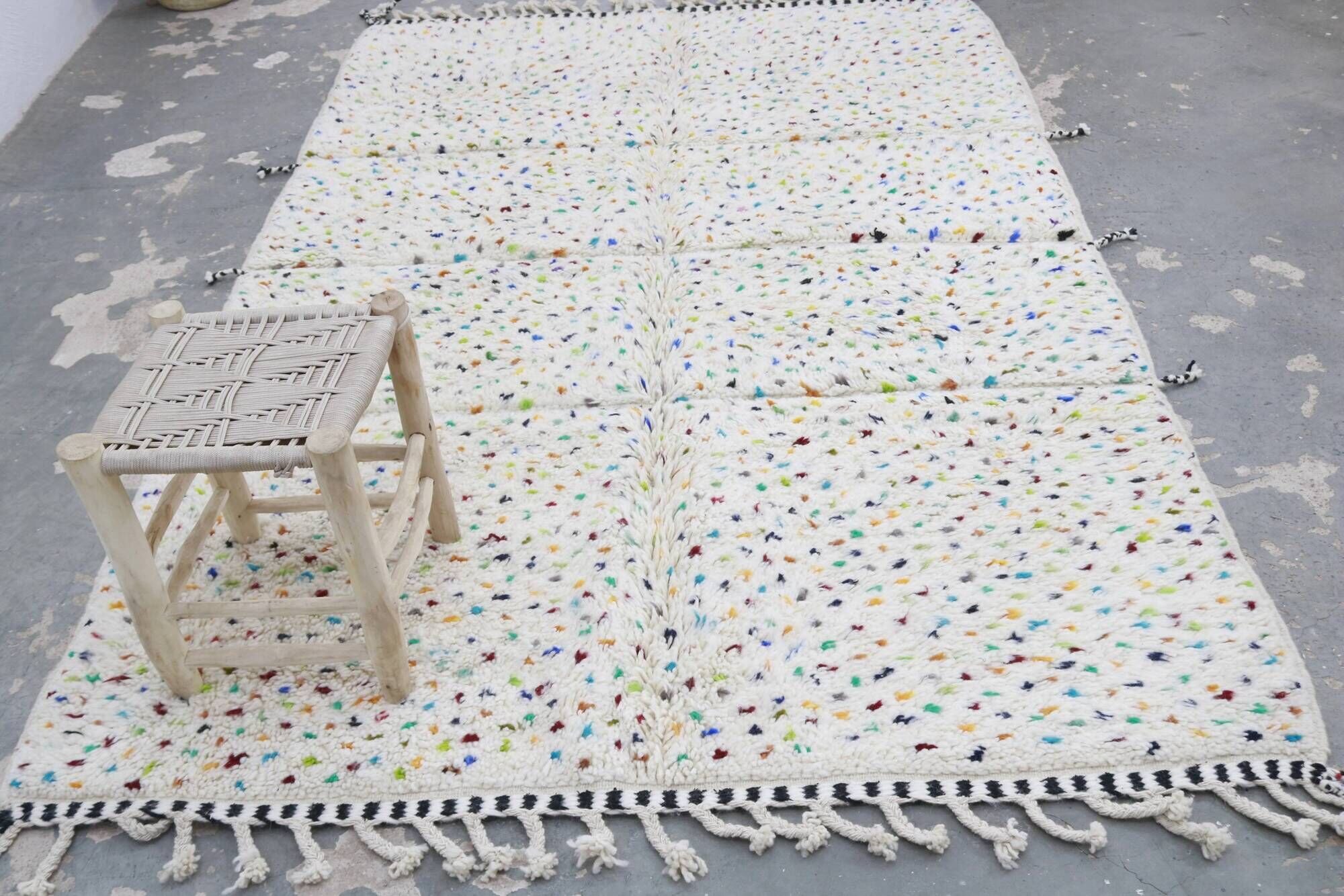 Medium Azilal rug 255×160 cm – Multicoloured ivory, AZO-782