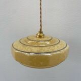 Pair of art deco pendant lights in Clichy glass