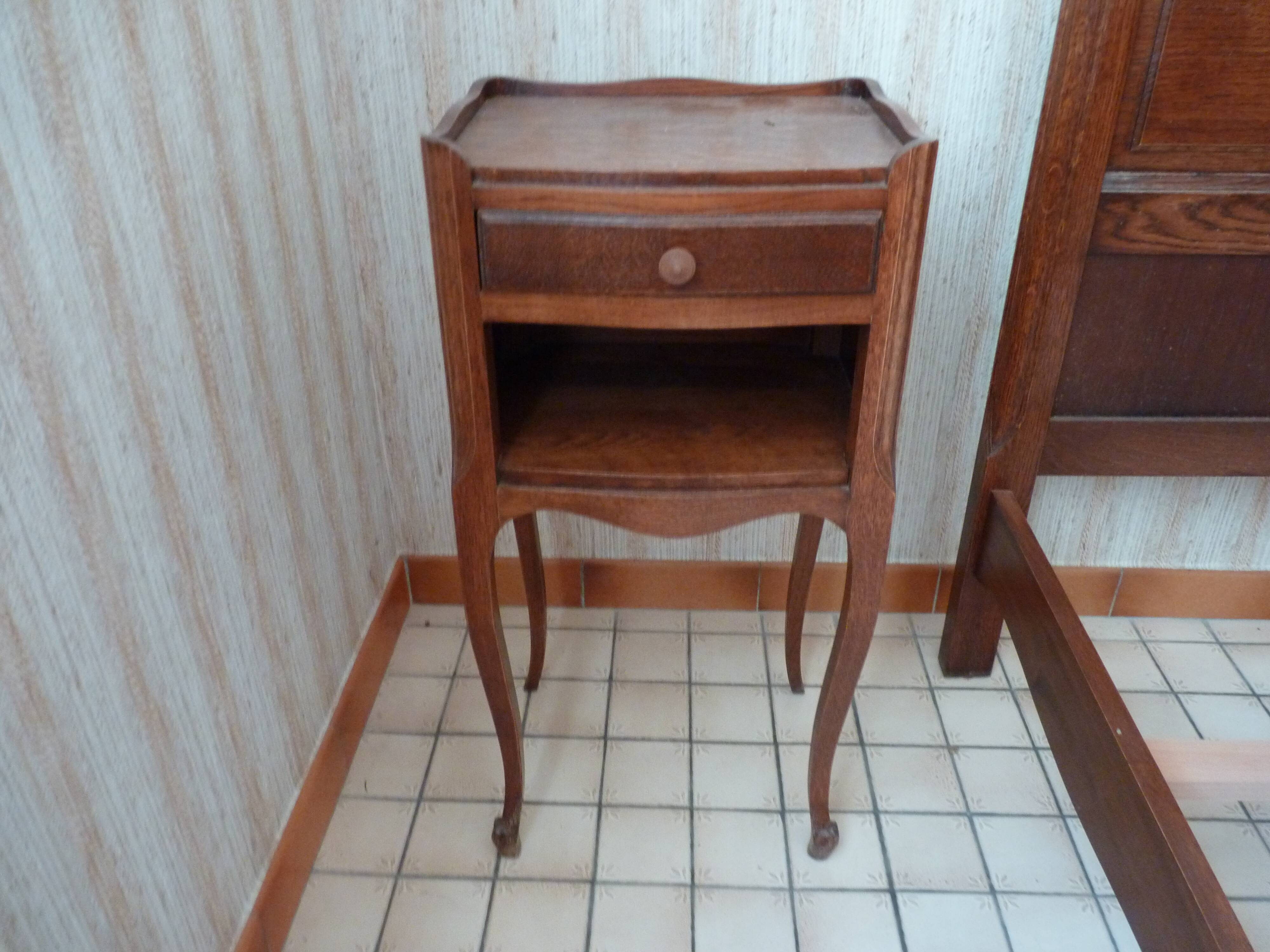 Oak bedside table
