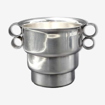 Silver metal ice bucket circa 1950