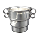 Silver metal ice bucket circa 1950