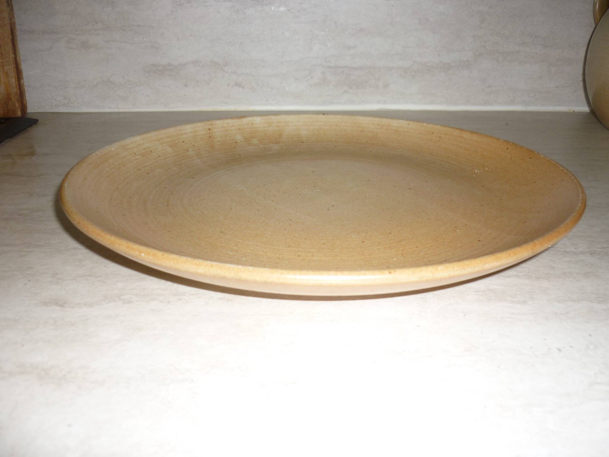 Large plate Ø 28 in CNP Village stoneware