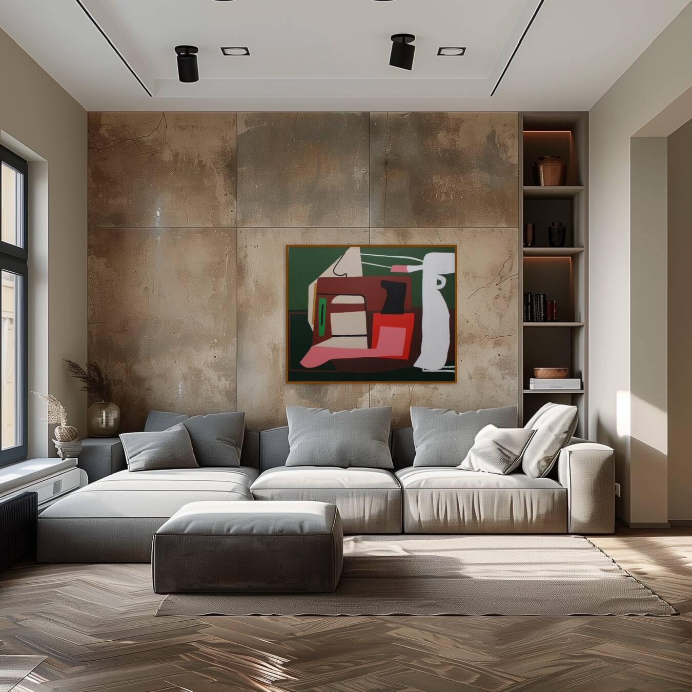 Contemporary colorful abstract "serenity" 100x80cm on canvas by Bodasca