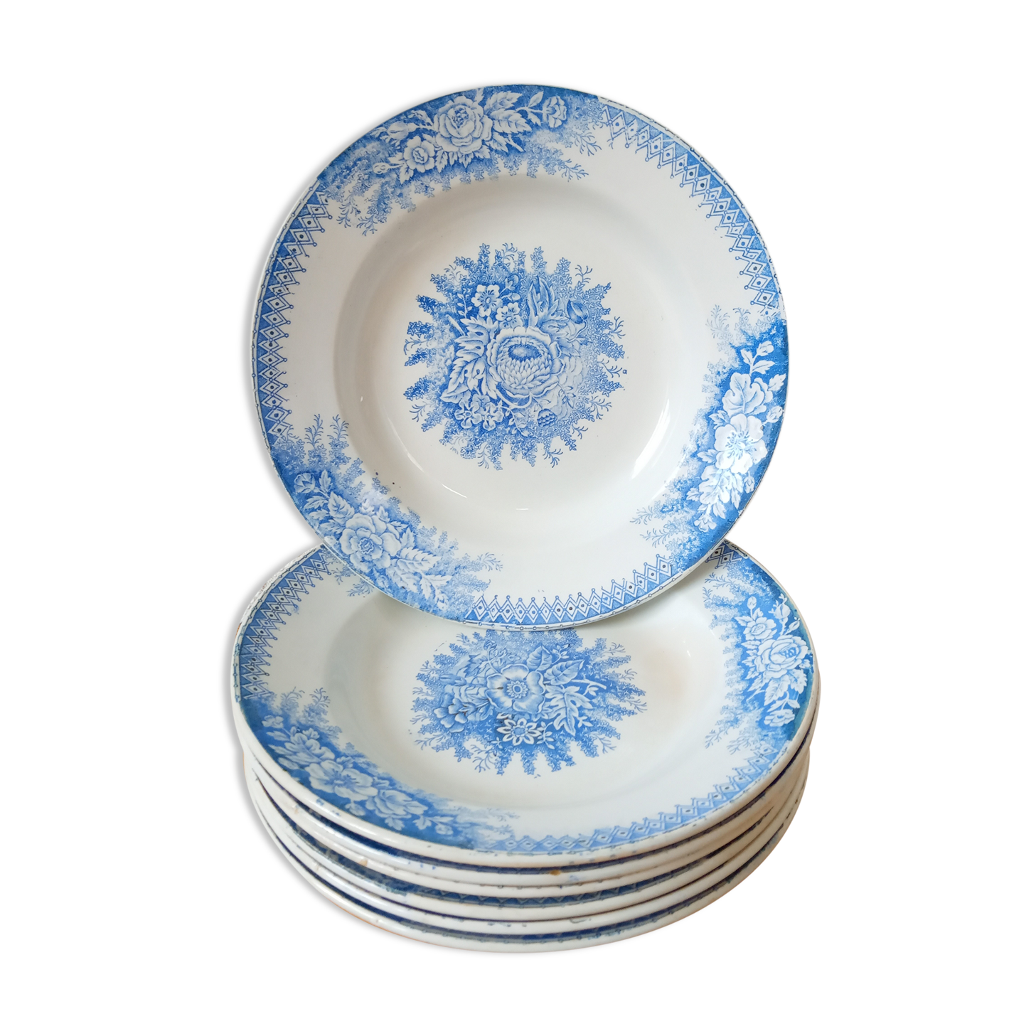 Lot d'assiettes creuses de Saint Amand