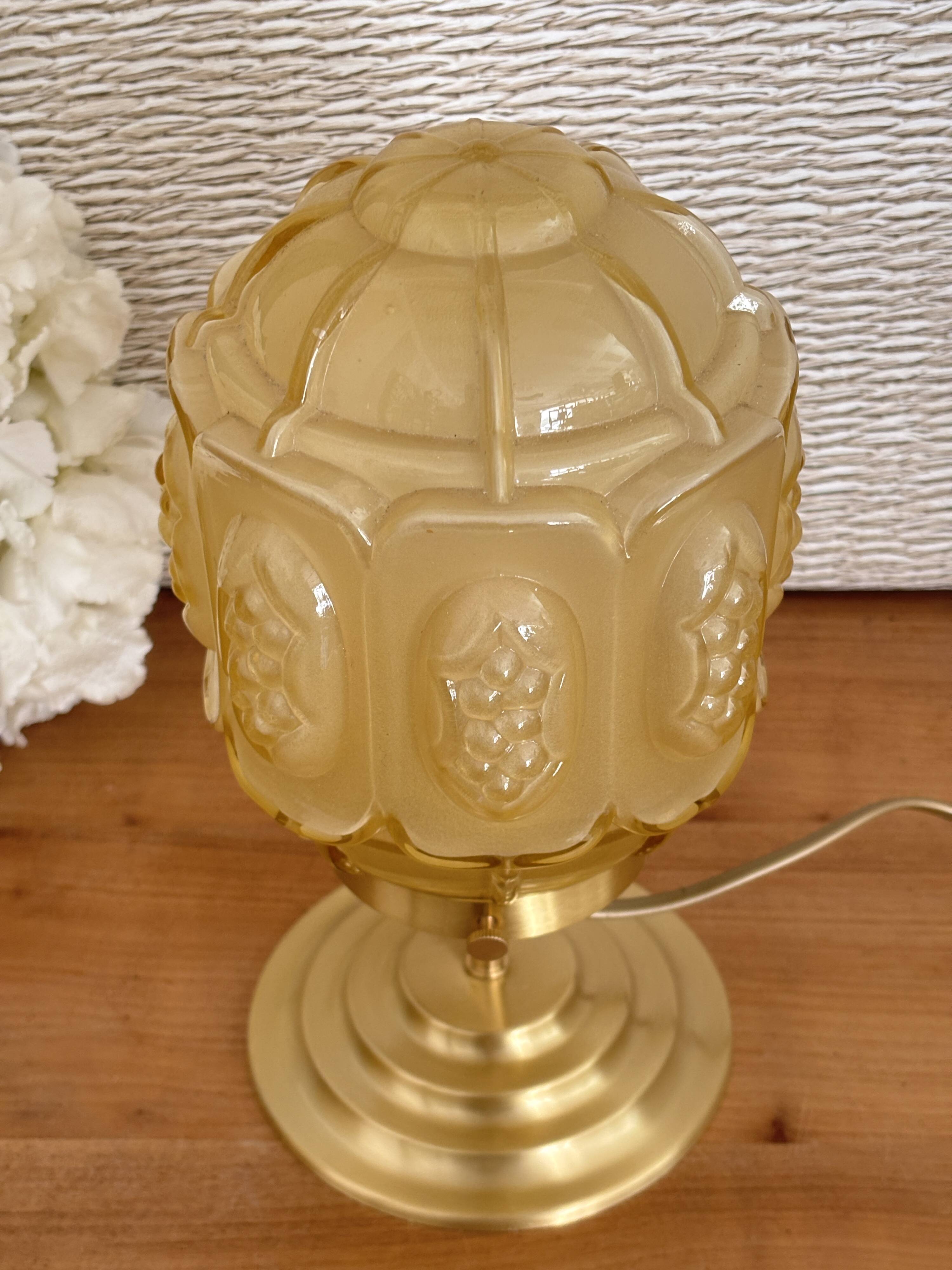 Yellow Opaline Lamp