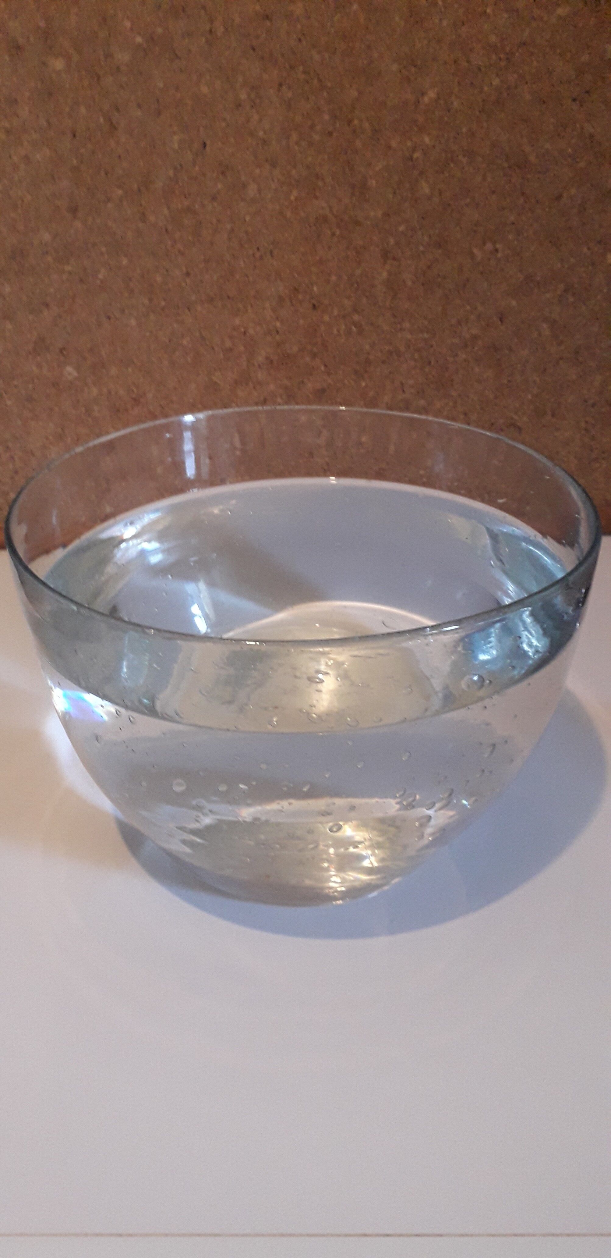 Saladier en verre soufflé bullé transparent