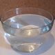 Saladier en verre soufflé bullé transparent