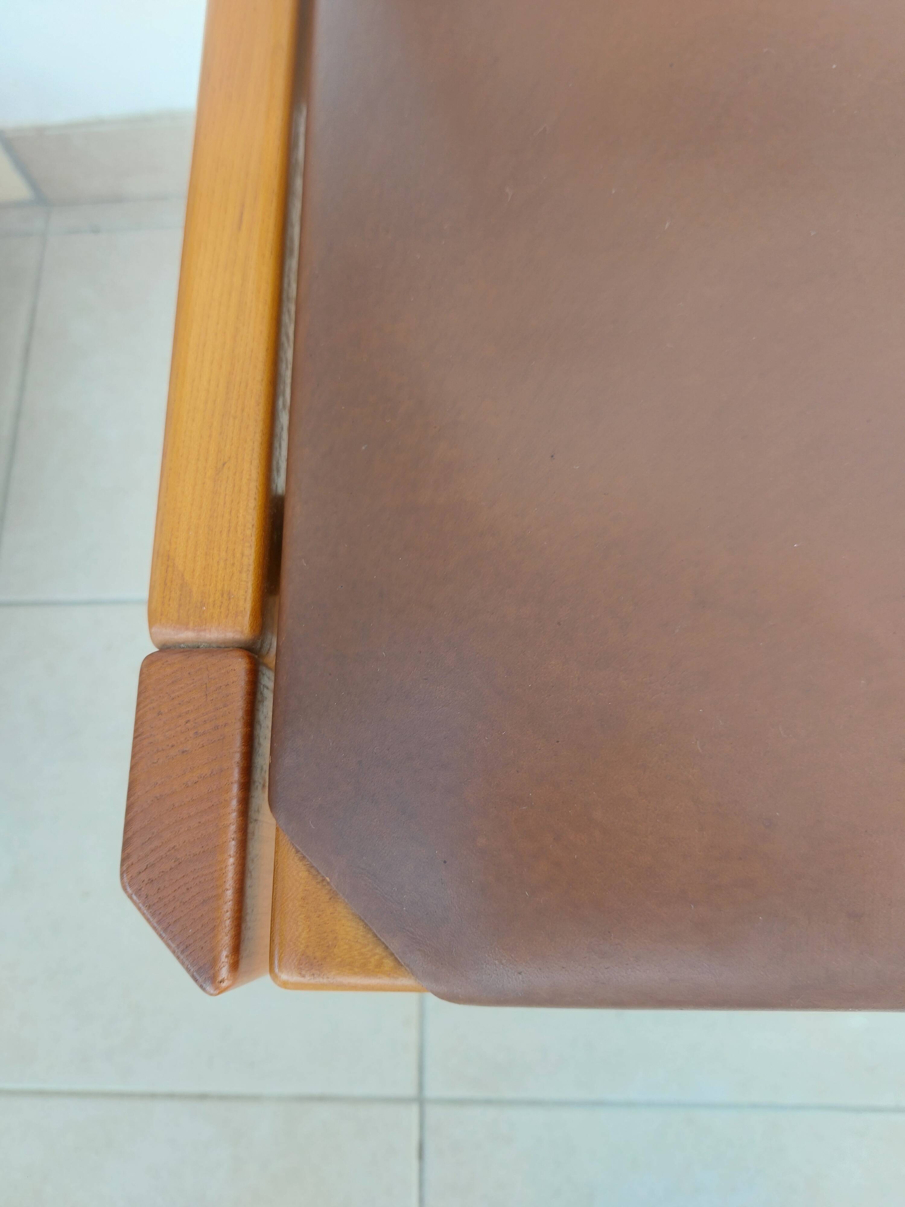 Set of 6 "Gorgoni" chairs in solid elm – Roche Bobois