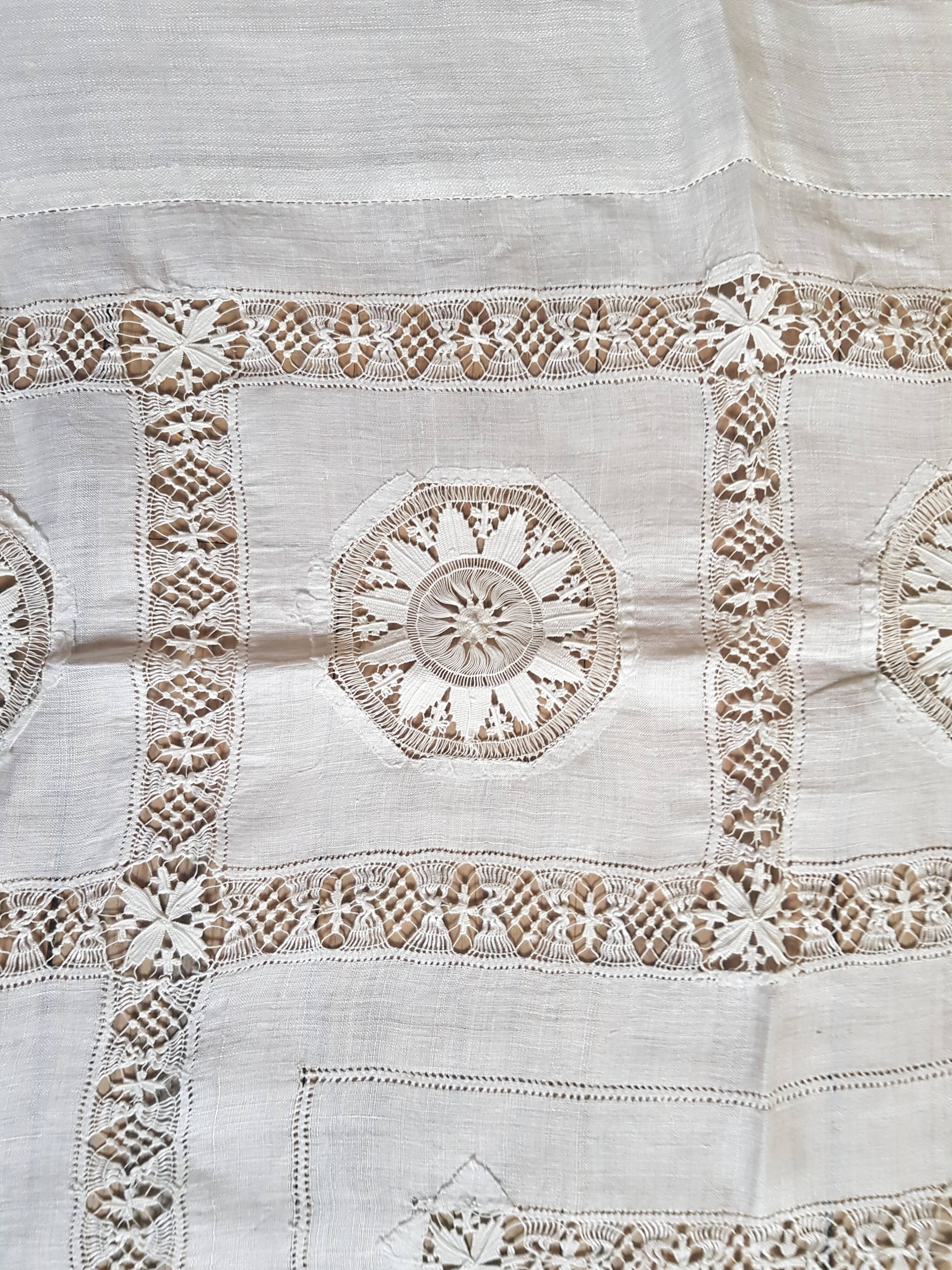 Hand embroidered tablecloth