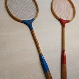 Vintage wooden badminton rackets