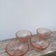 4 bols Rosaline en verre rose