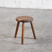 Tabouret tripode vintage, France, milieu du 20ème siècle