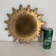 Vintage mirror 1960 sun witch gold resin - 31 cm