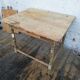 Square farmhouse table, vintage