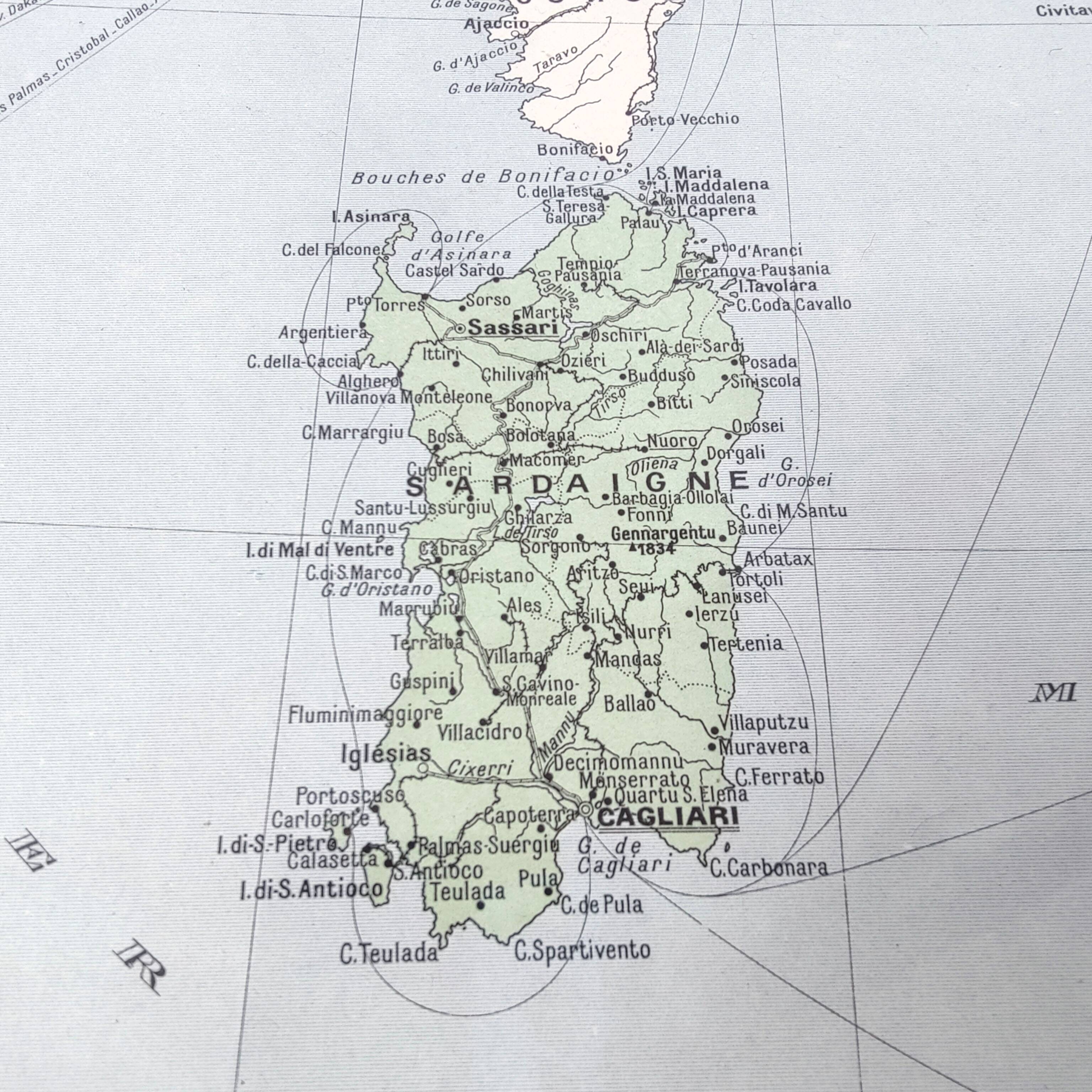 Illustrated Italy Europe map 43x43cm vintage from 1950
