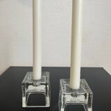 Paire de bougeoirs coniques Ice Cube Dansk