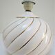 Ceramic lamp foot white and gold Italian design 80s