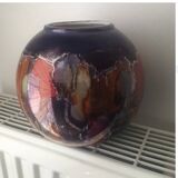 Painted ceramic vase S.E.C Italy