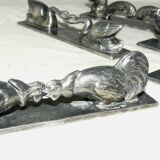 Set of 6 pewter knife rests in the shape of art deco animals