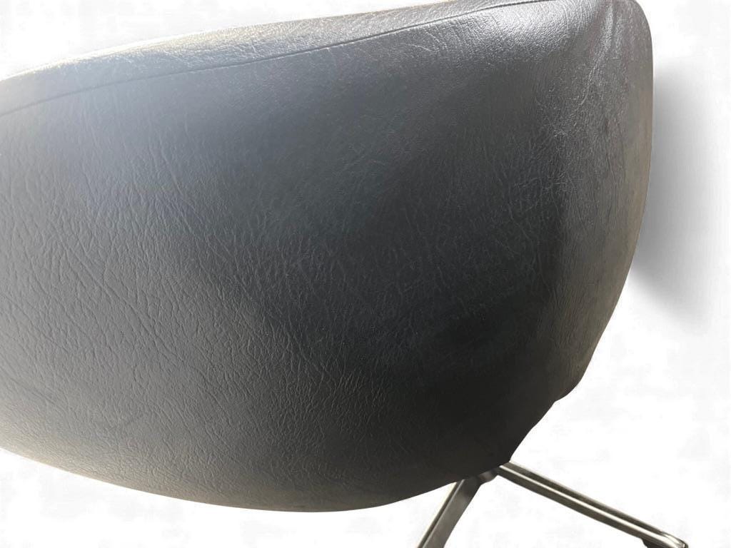 Vintage black armchair / lounge chair / 'Folke Jansson' armchair