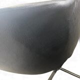 Vintage black armchair / lounge chair / 'Folke Jansson' armchair