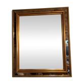 Large bevelled mirror – gold frame – 1970s