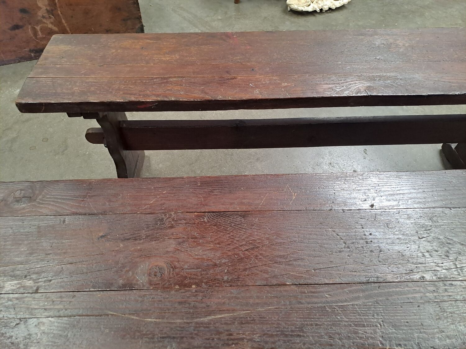 Pair of farm benches l 140 cm