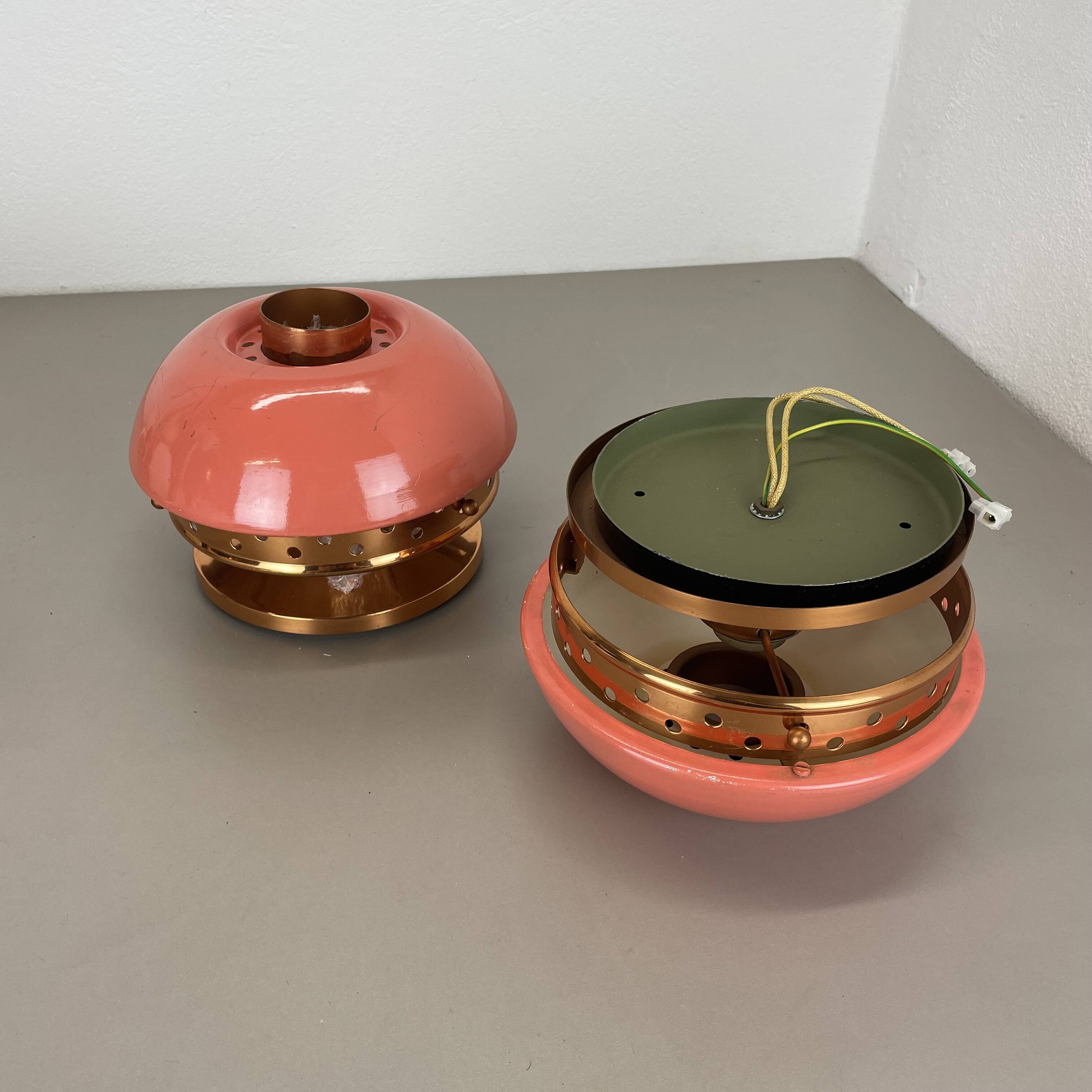 set of 2 unique PINK spot STILNOVO Style Ceiling Light Flushmount, Italy